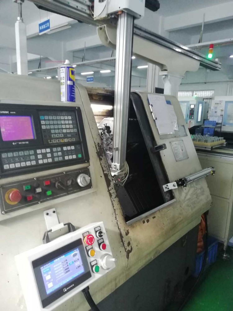 T型桁架机械手搭配点阵式料仓上下料数控车床